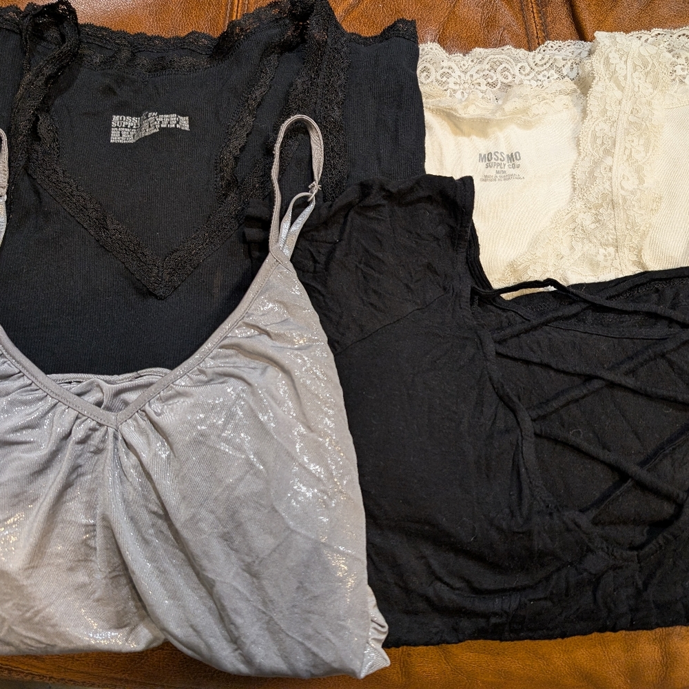 Mossimo Black and Cream Lace Tops